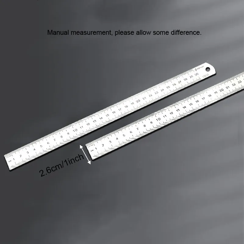 Wholesale Aluminum Alloy Double Sided Straight Ruler 30cm/12inch